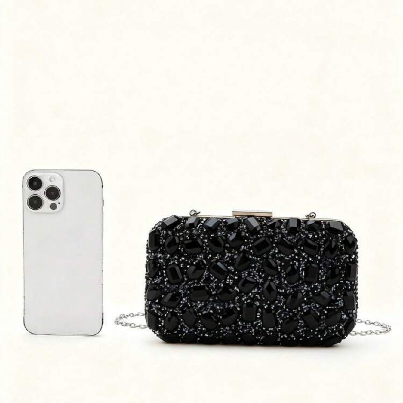 Full Rhinestone Acrylic Clutch Bag | Square Evening Banquet Bag A70