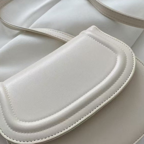 PU Leather Saddle Bag for Women | Retro Crossbody, Magnetic A5