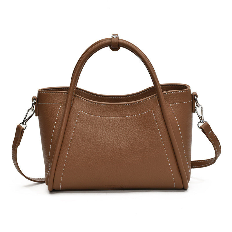 Large Capacity PU Tote Bag for Women | Zipper, Structured A7