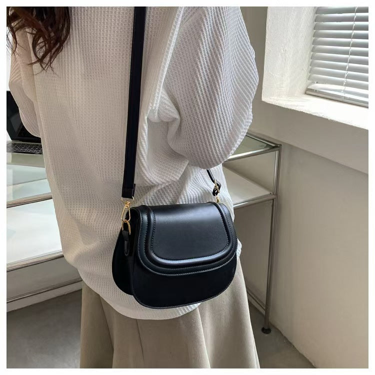 PU Leather Saddle Bag for Women | Retro Crossbody, Magnetic A5