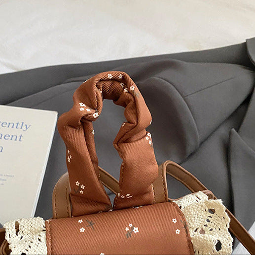 Cute Mini Backpack for Girls | Lace Suede Cherry Detail Bag A22
