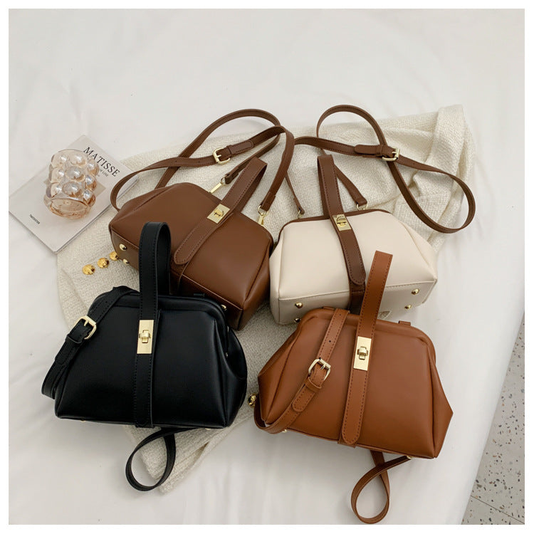 Contrast Color PU Tote Bag | Retro Fashion Handbag for Women A62