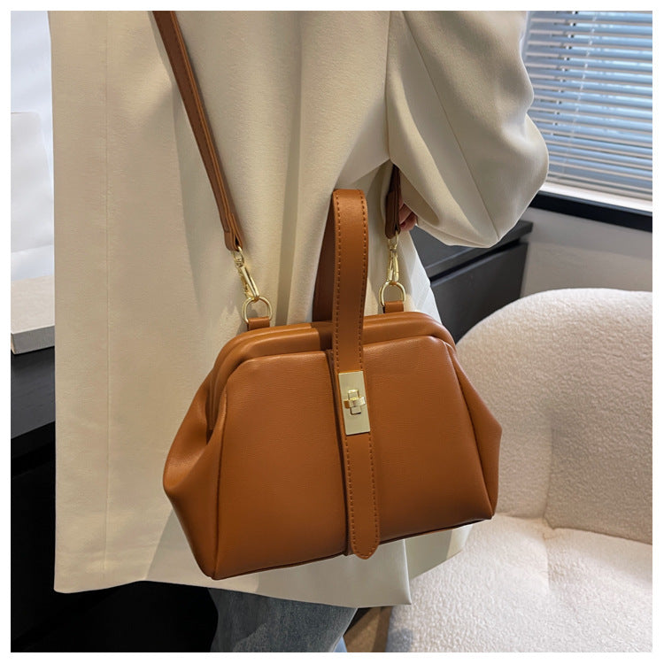 Contrast Color PU Tote Bag | Retro Fashion Handbag for Women A62