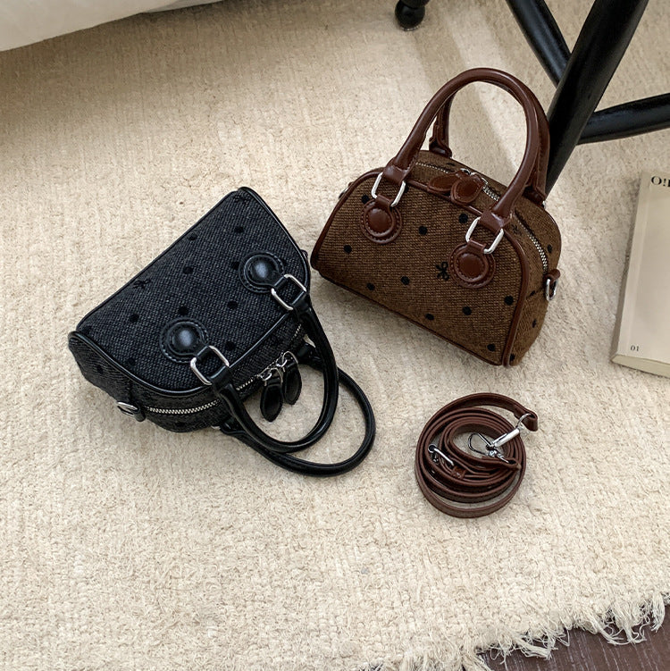 Mini Boston Bag | PU Bowknot Crossbody Handbag for Women A68