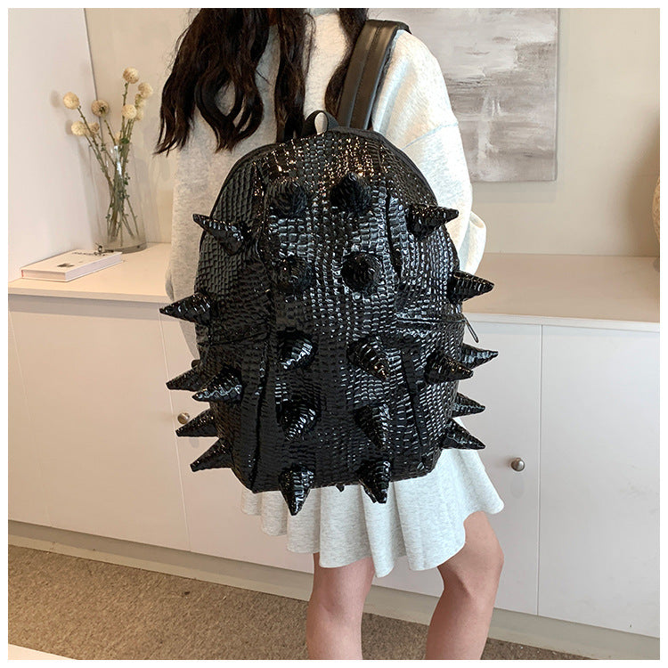 3D Hedgehog PU Backpack | Waterproof Animal Pattern School Bag A58