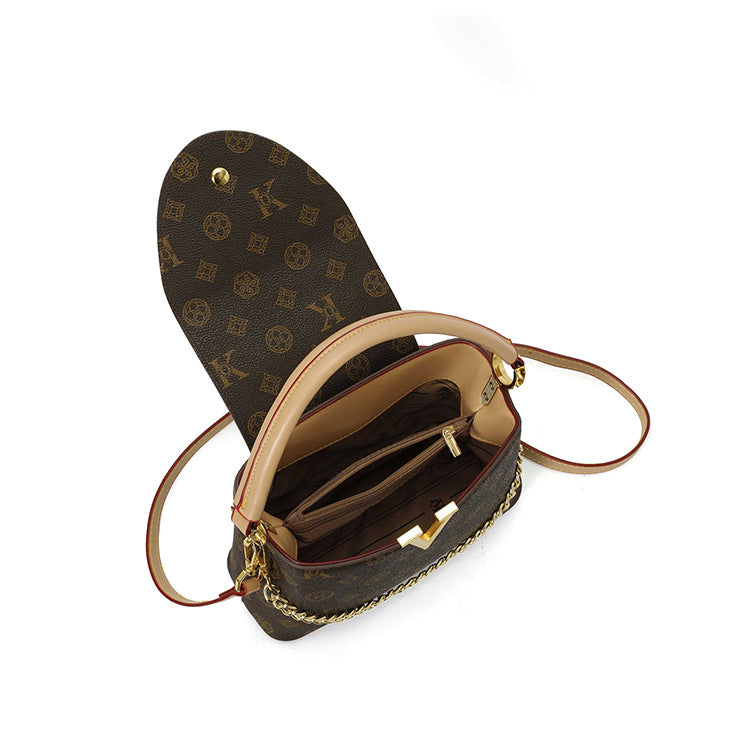 Vintage Pattern Bucket Bag | PU Crossbody Shoulder Bag for Women A69
