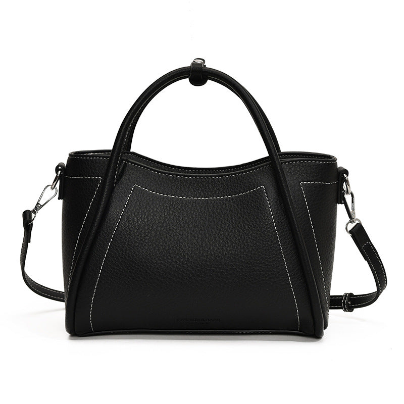 Large Capacity PU Tote Bag for Women | Zipper, Structured A7