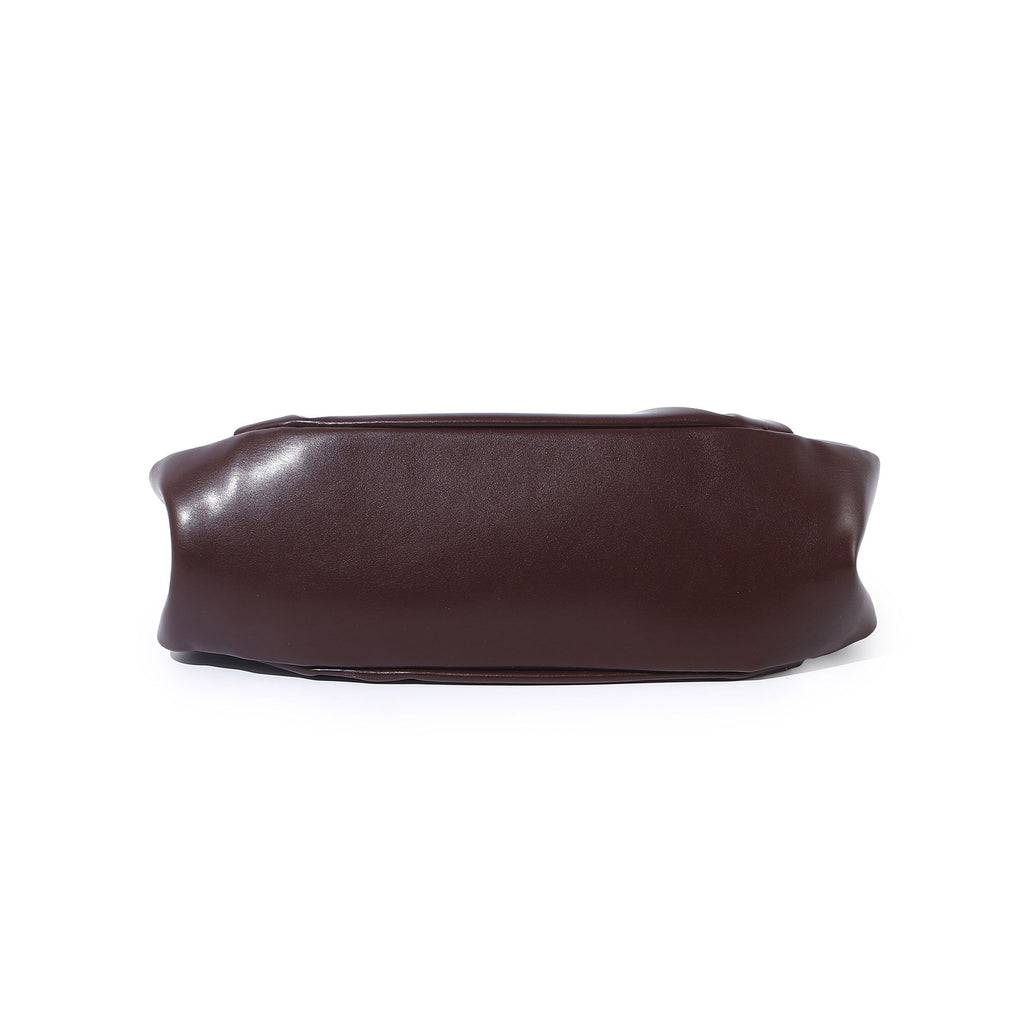 Women's Cloud Clutch Bag Soft Wrinkle PU with Gold Frame Handle A34