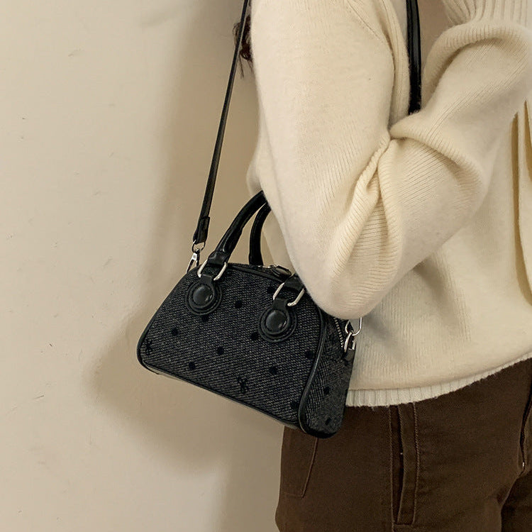 Mini Boston Bag | PU Bowknot Crossbody Handbag for Women A68