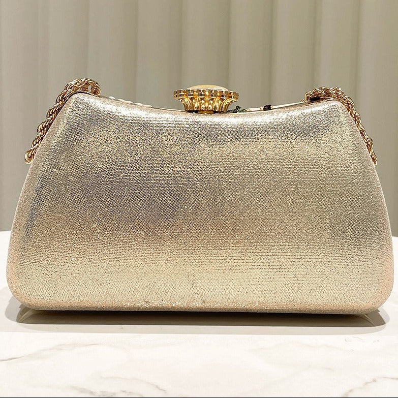 Gold Sequin Clutch Bag for Women | Embroidered Evening Purse A13