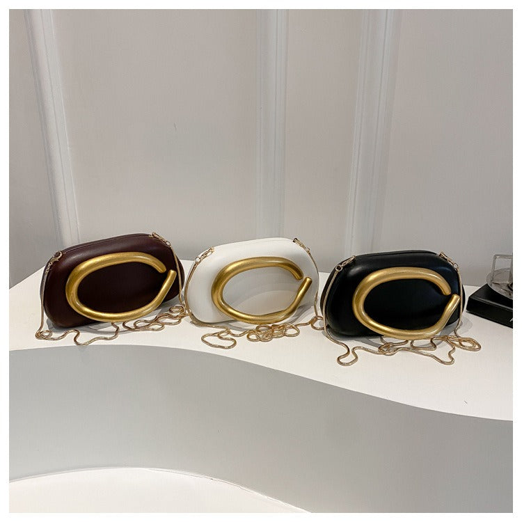Women's Acrylic Box Bag Retro Gold Handle Chain Shoulder Bag A26