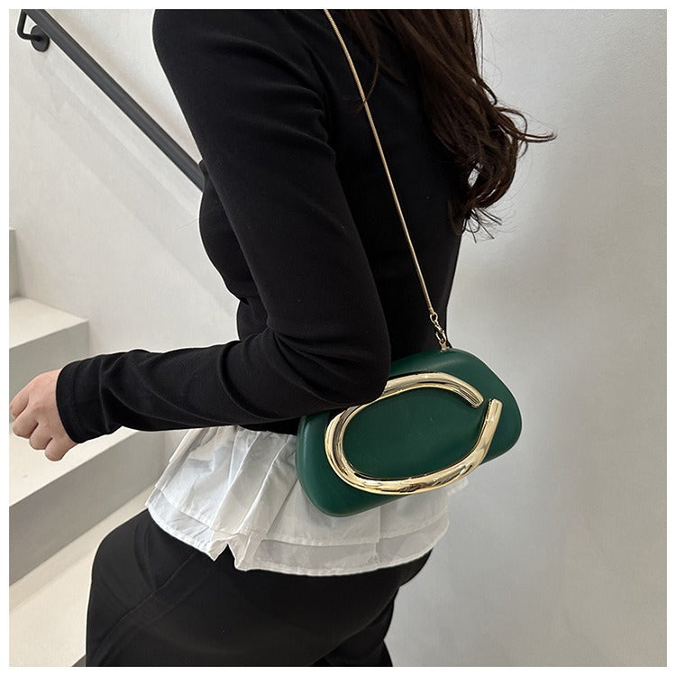 Women's Acrylic Box Bag Retro Gold Handle Chain Shoulder Bag A26