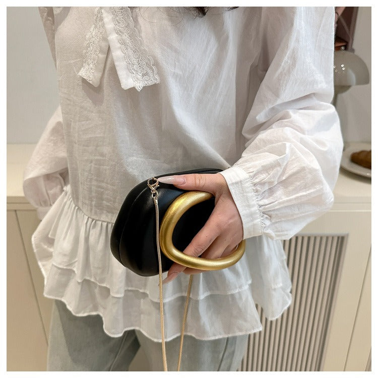 Women's Acrylic Box Bag Retro Gold Handle Chain Shoulder Bag A26
