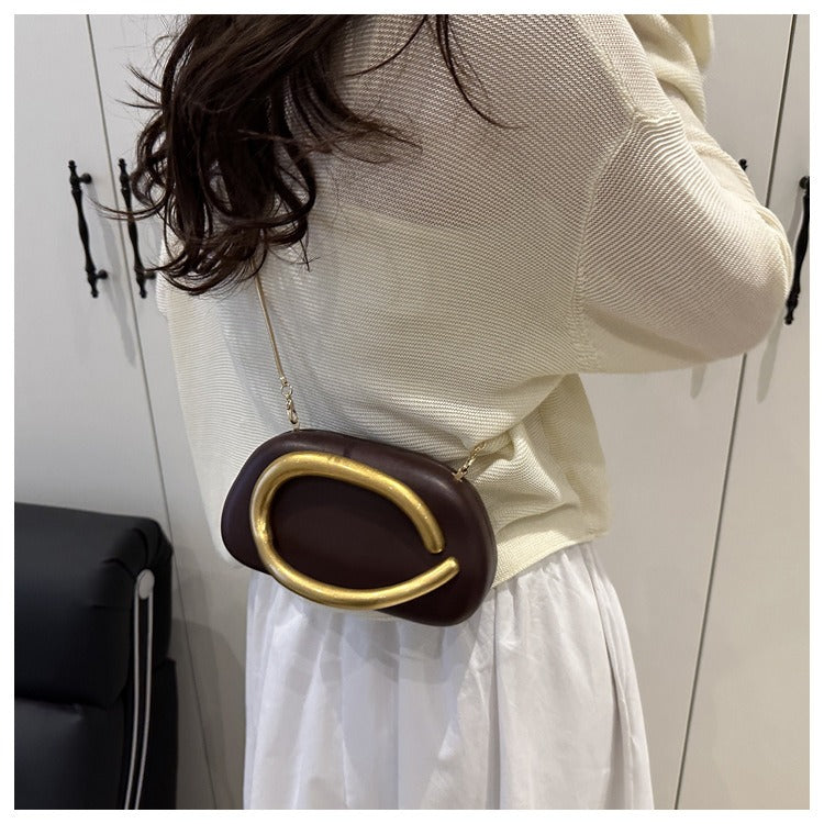 Women's Acrylic Box Bag Retro Gold Handle Chain Shoulder Bag A26