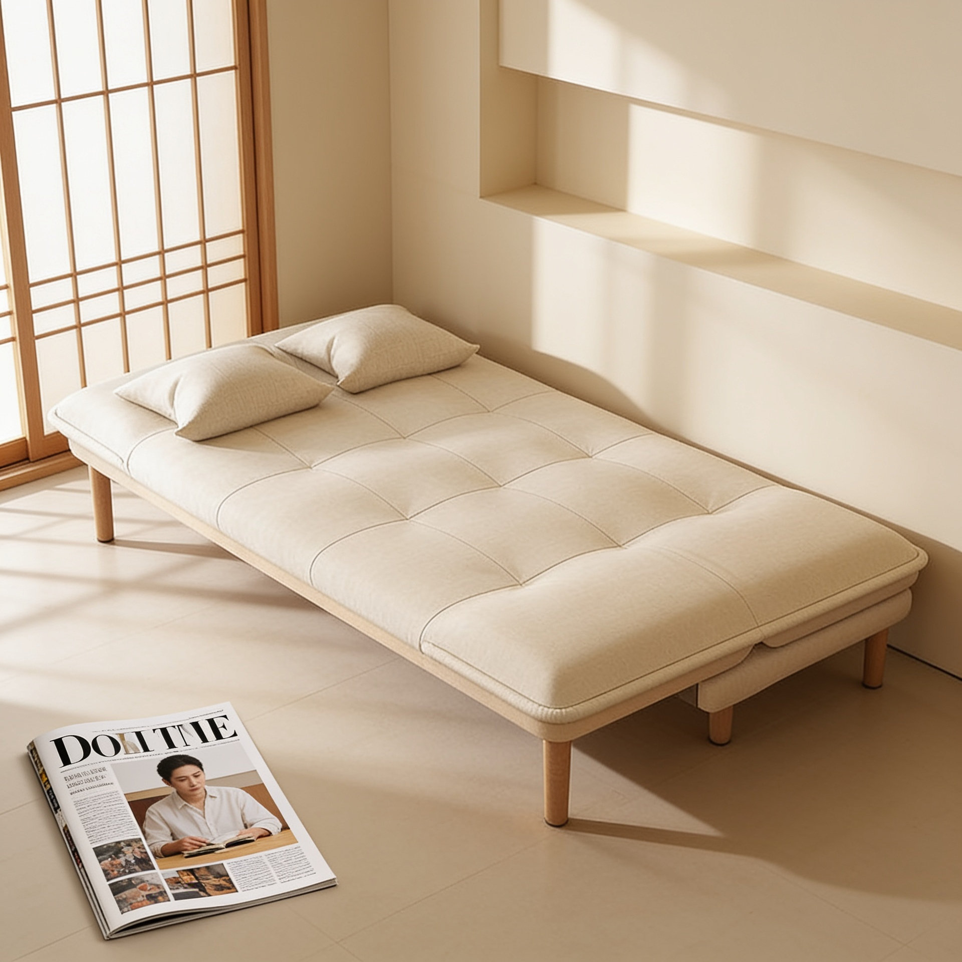 Foldable Sofa Bed | Dual-Purpose Fabric Sofa for Apartments — 3-Position Reclining A100