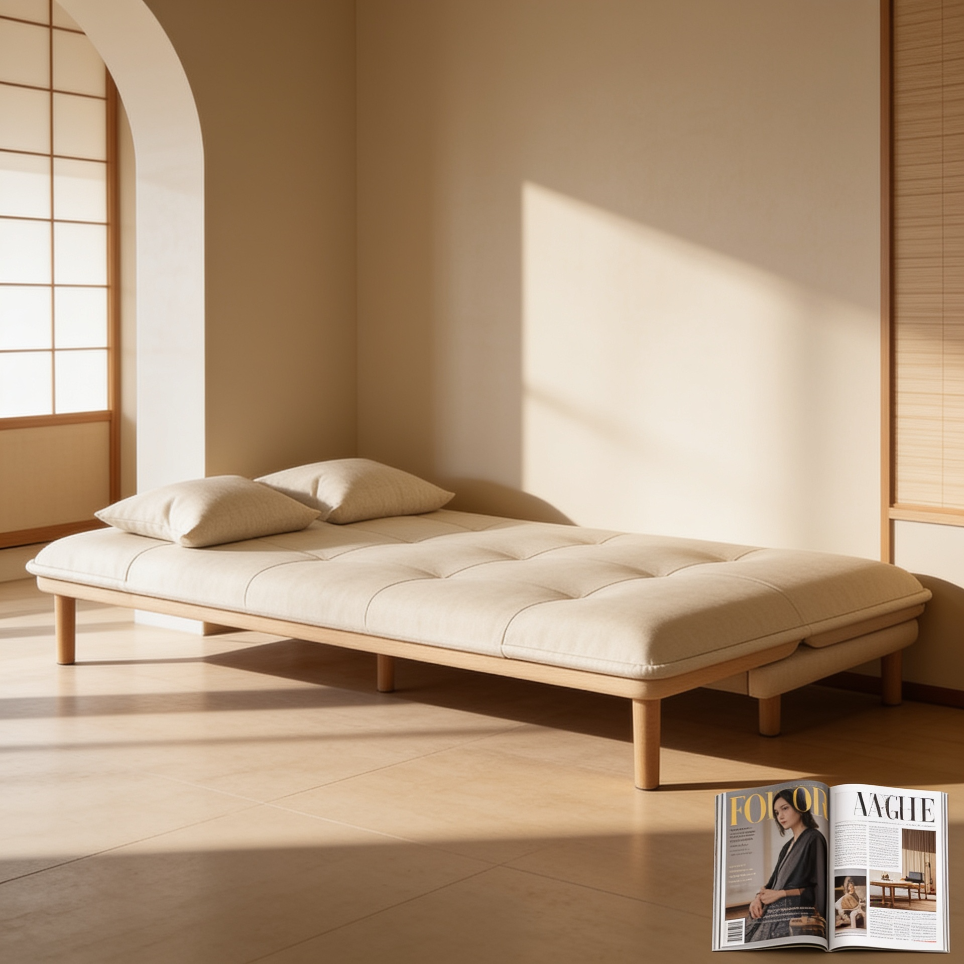 Foldable Sofa Bed | Dual-Purpose Fabric Sofa for Apartments — 3-Position Reclining A100