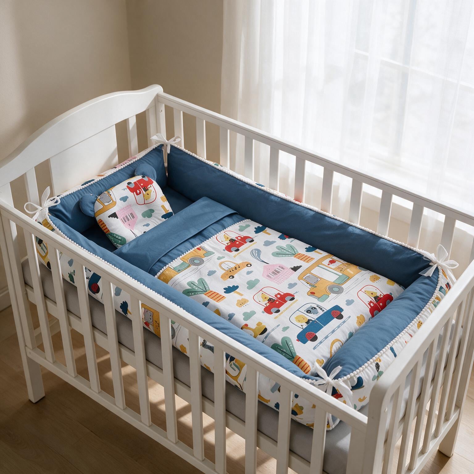 Baby Sleeper Crib | Pure Cotton Portable Newborn Nest Bed A134