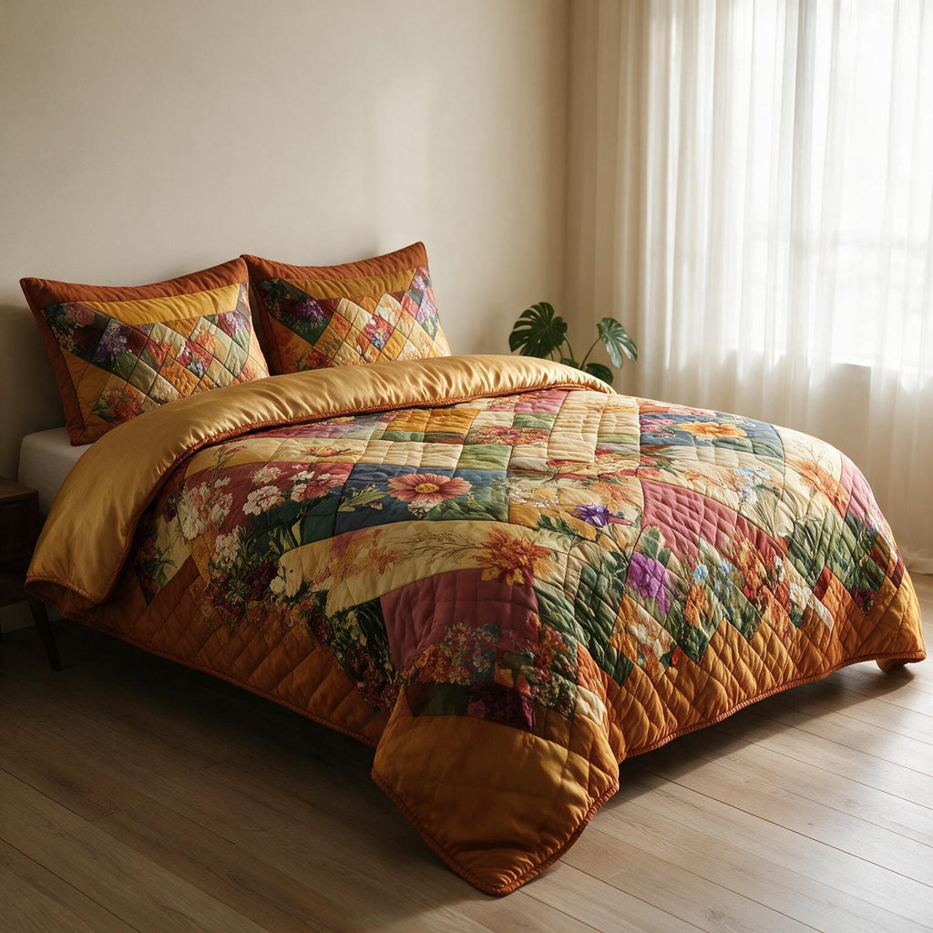 Luxury Botanical Quilted Comforter A162