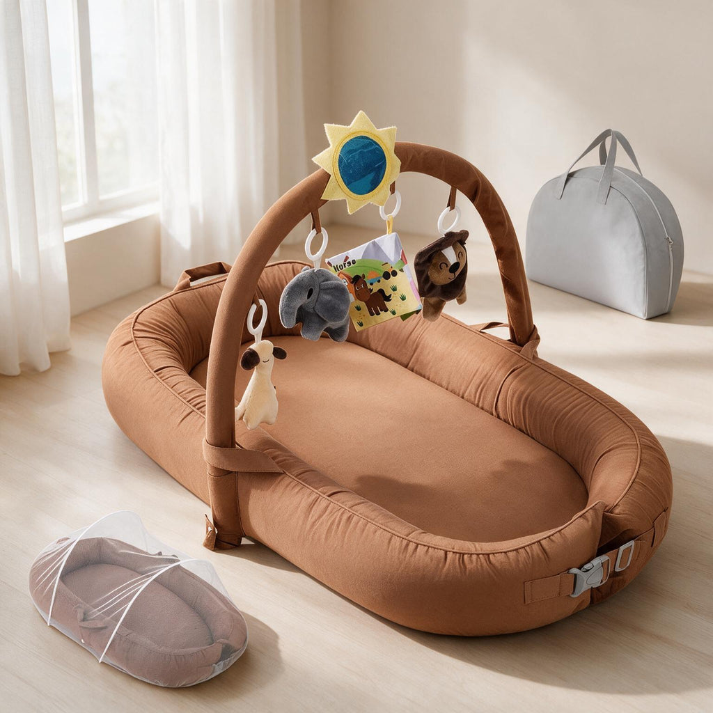 Bionic Anti-Startle Baby Crib with Toys & Mosquito Net A187