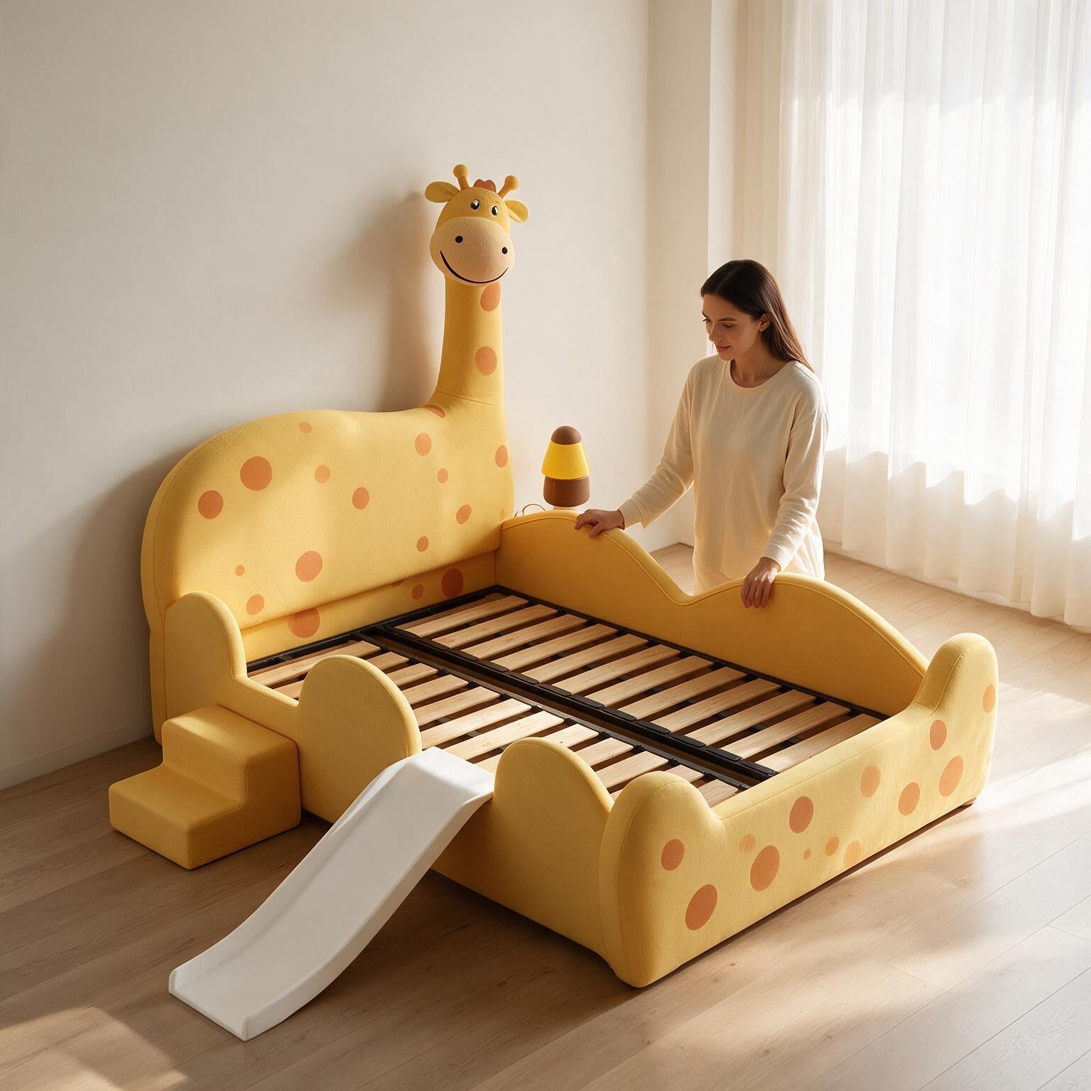 Giraffe Girl's Bed Princess Fabric A175