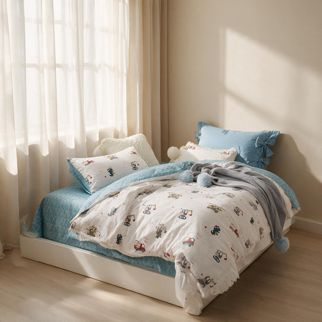 Cotton Kids Bedding Set Cartoon Print A150