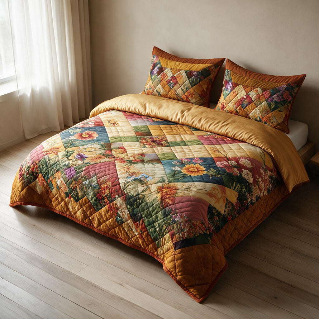 Luxury Botanical Quilted Comforter A162