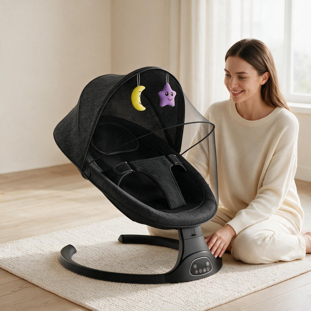 Electric Baby Rocker Chair | Bluetooth Remote Newborn Swing A135