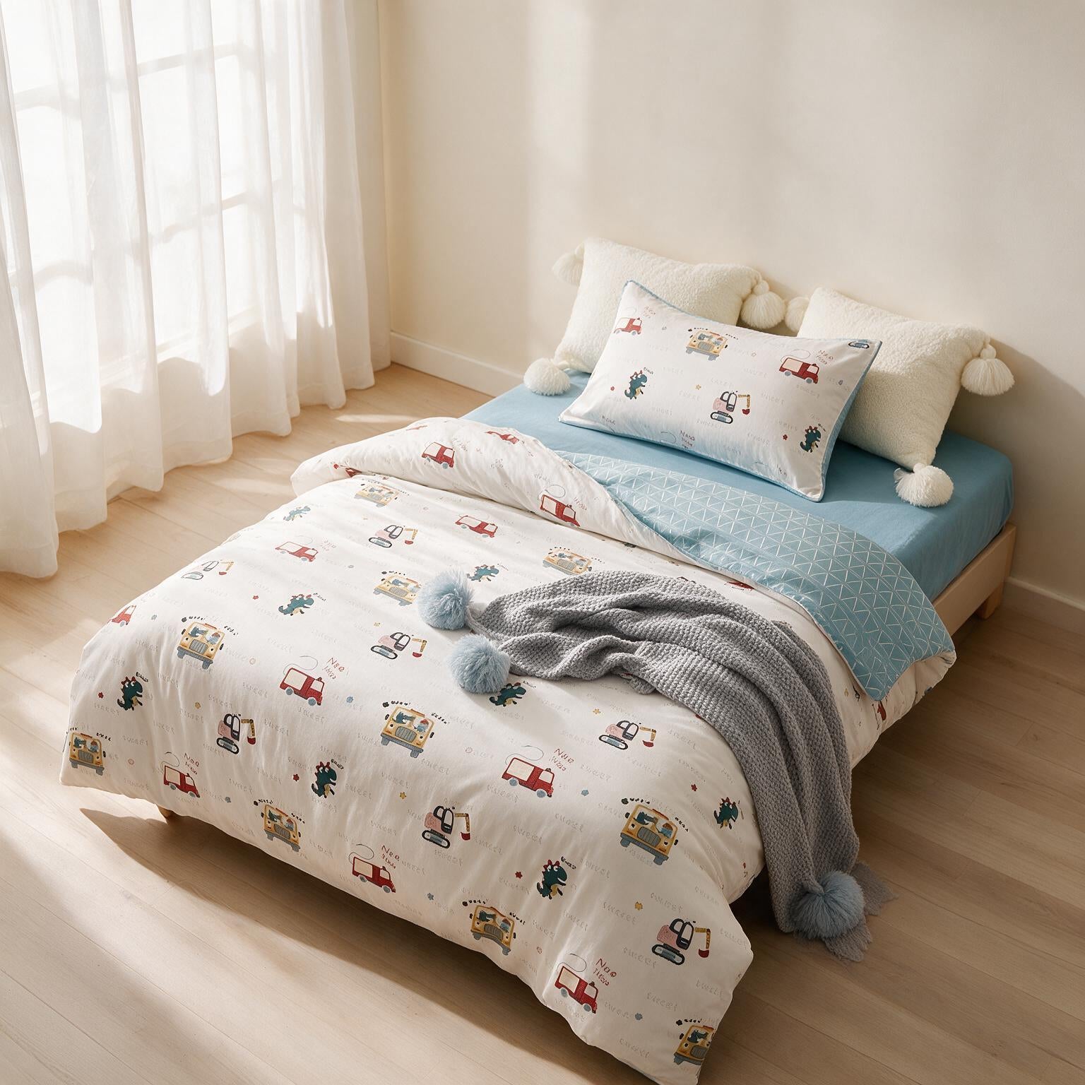 Cotton Kids Bedding Set Cartoon Print A150