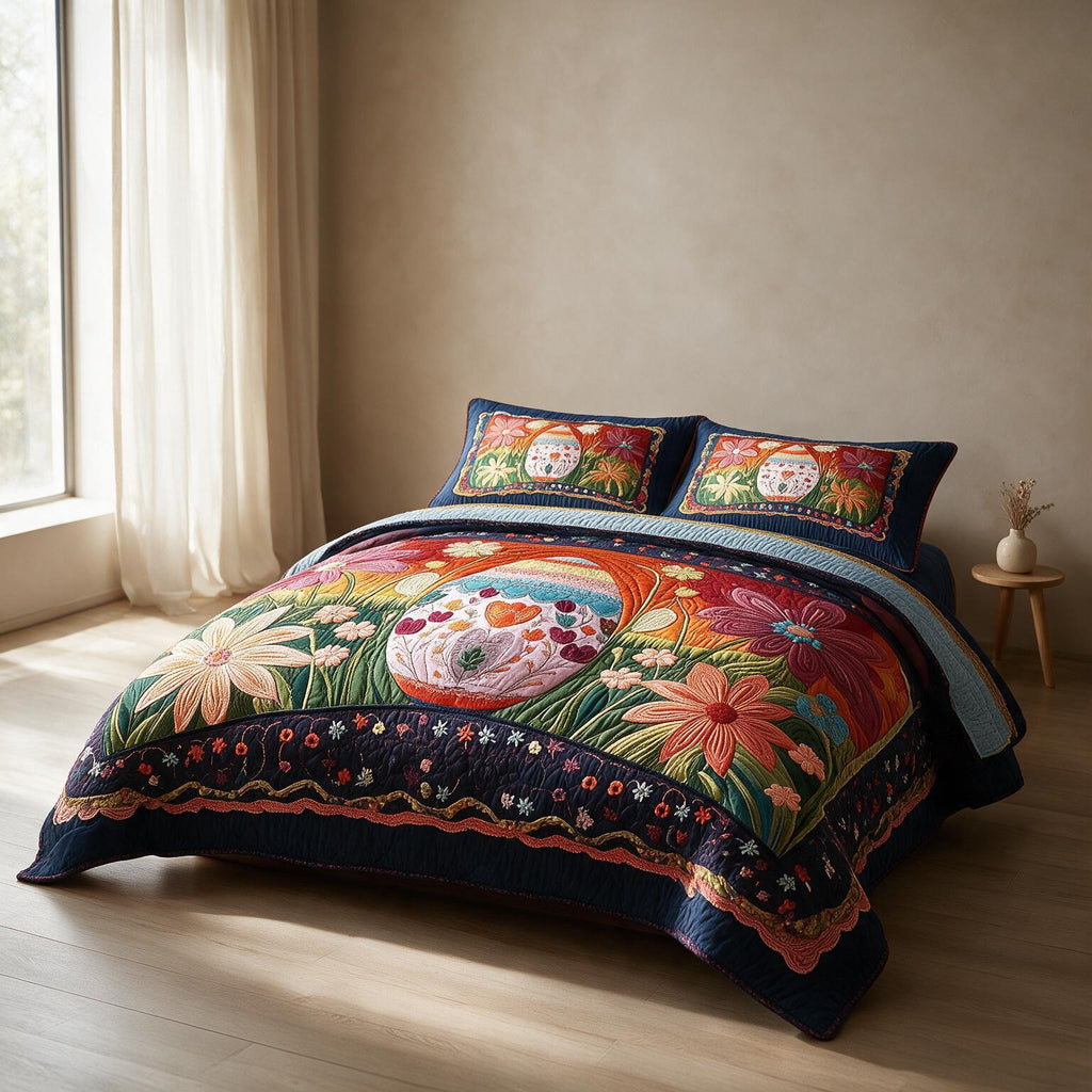 Wildflower Quilted Bedspread A165