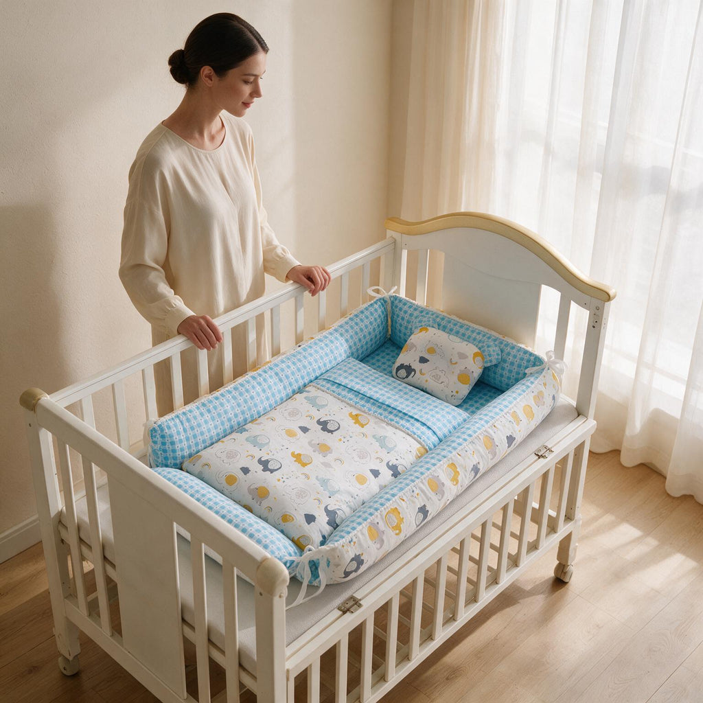 Baby Sleeper Crib | Pure Cotton Portable Newborn Nest Bed A134