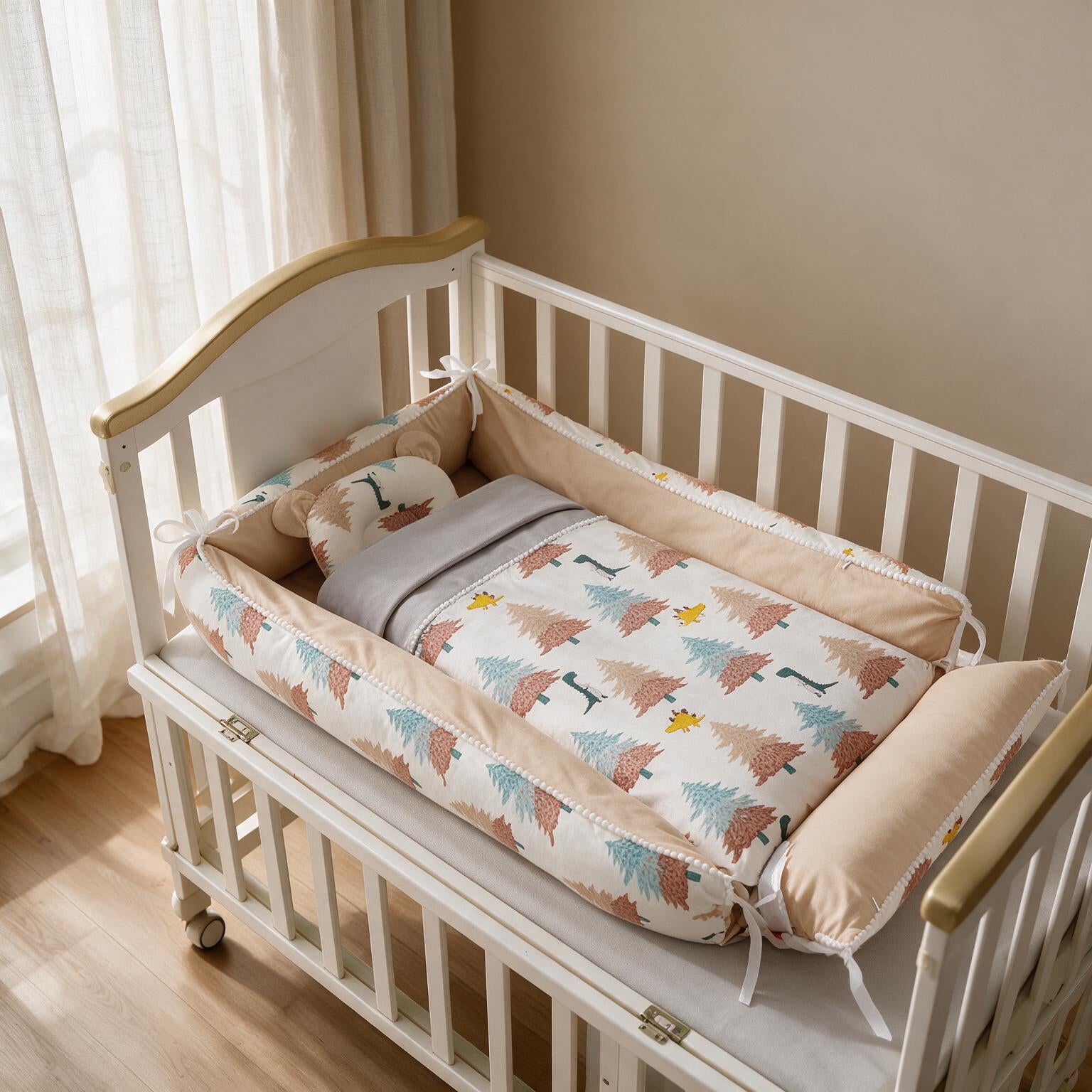 Baby Sleeper Crib | Pure Cotton Portable Newborn Nest Bed A134