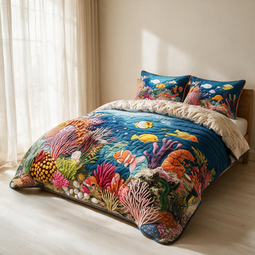 Artisan Bedspread Set Garden Print A167
