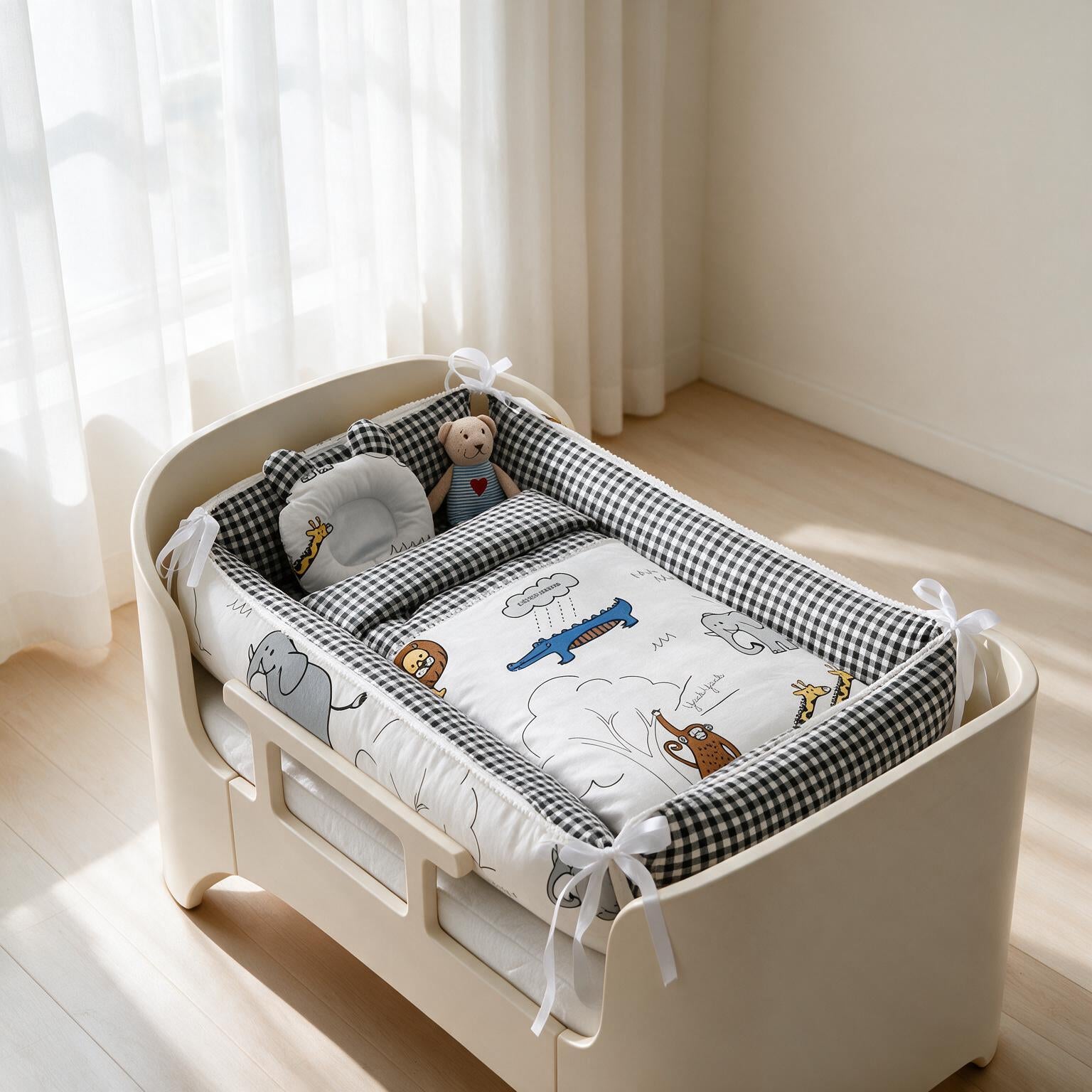 Pure Cotton Adjustable Baby Crib A184