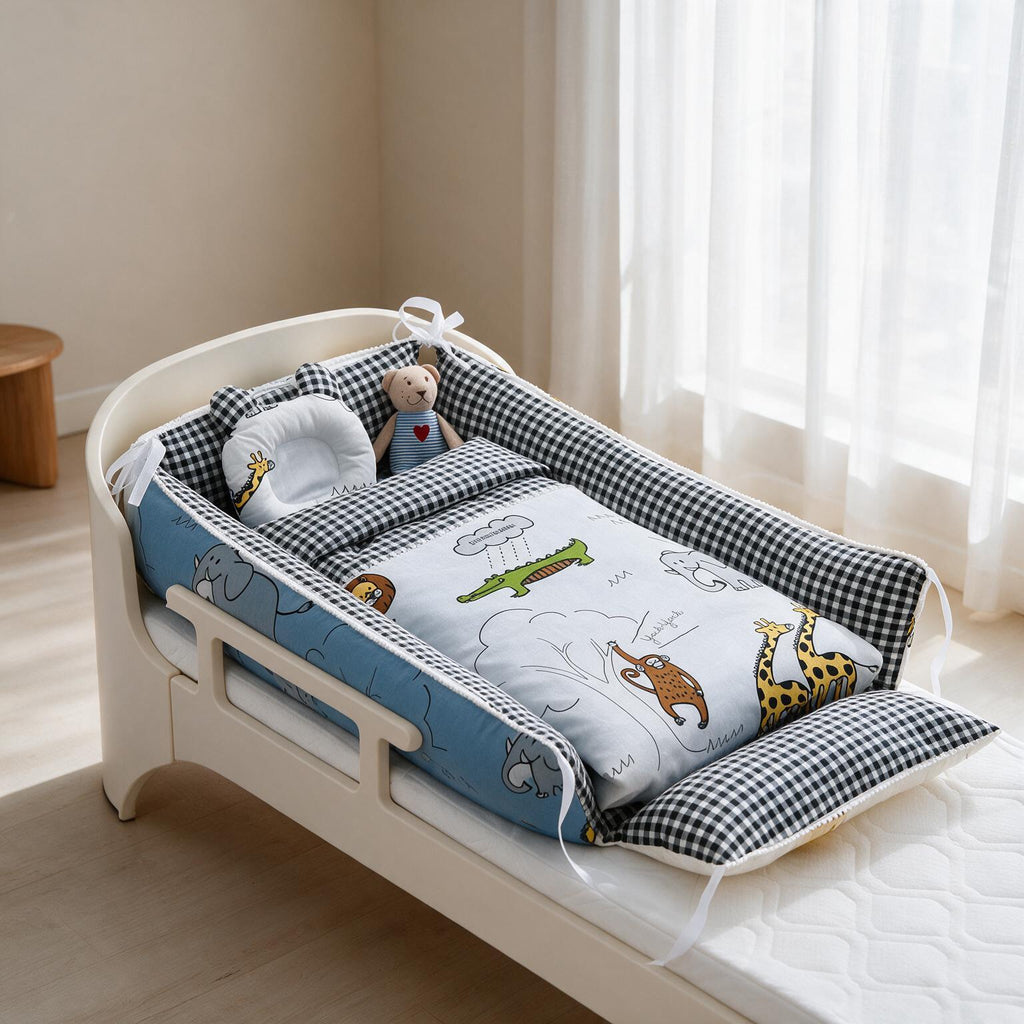 Pure Cotton Adjustable Baby Crib A184