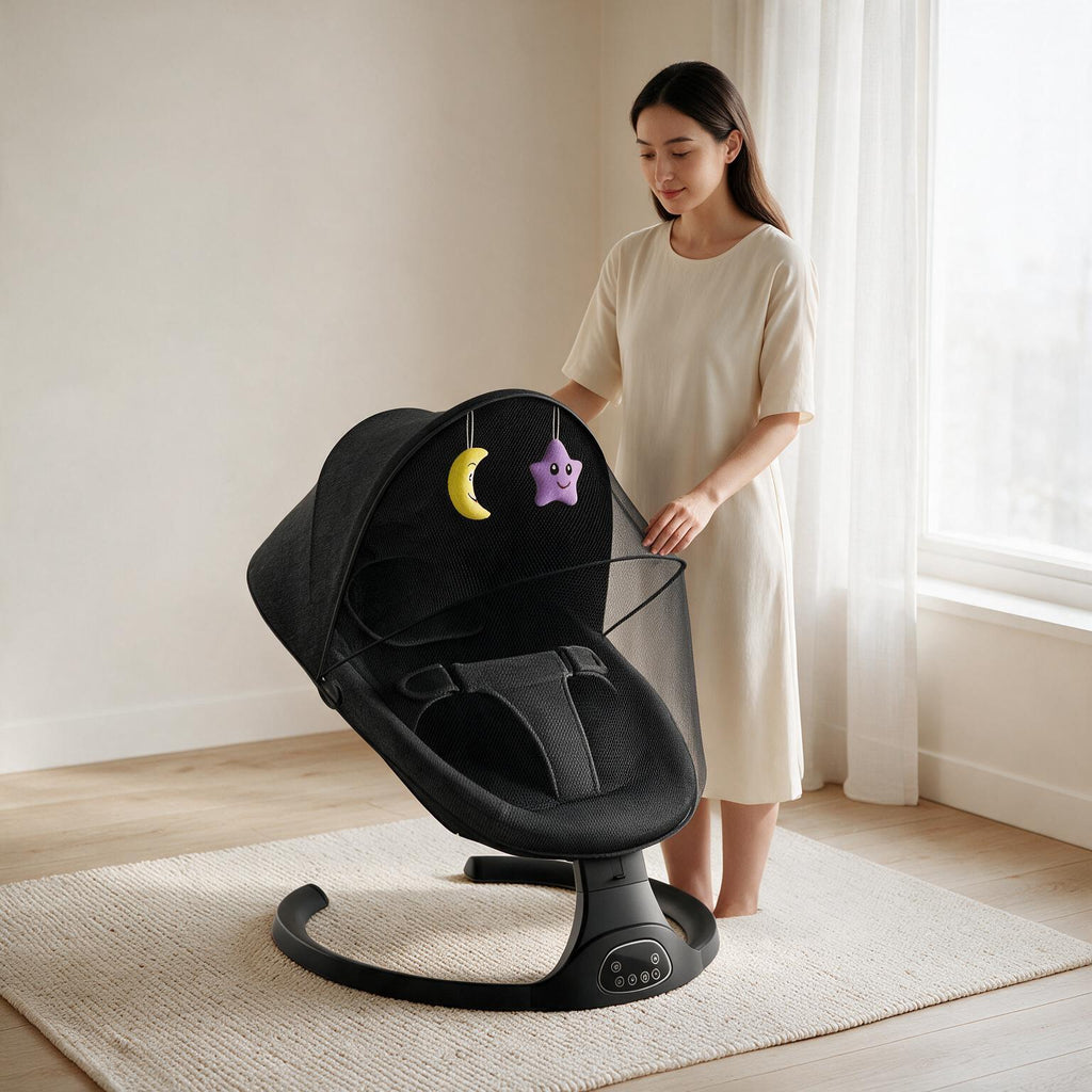 Electric Baby Rocker Chair | Bluetooth Remote Newborn Swing A135