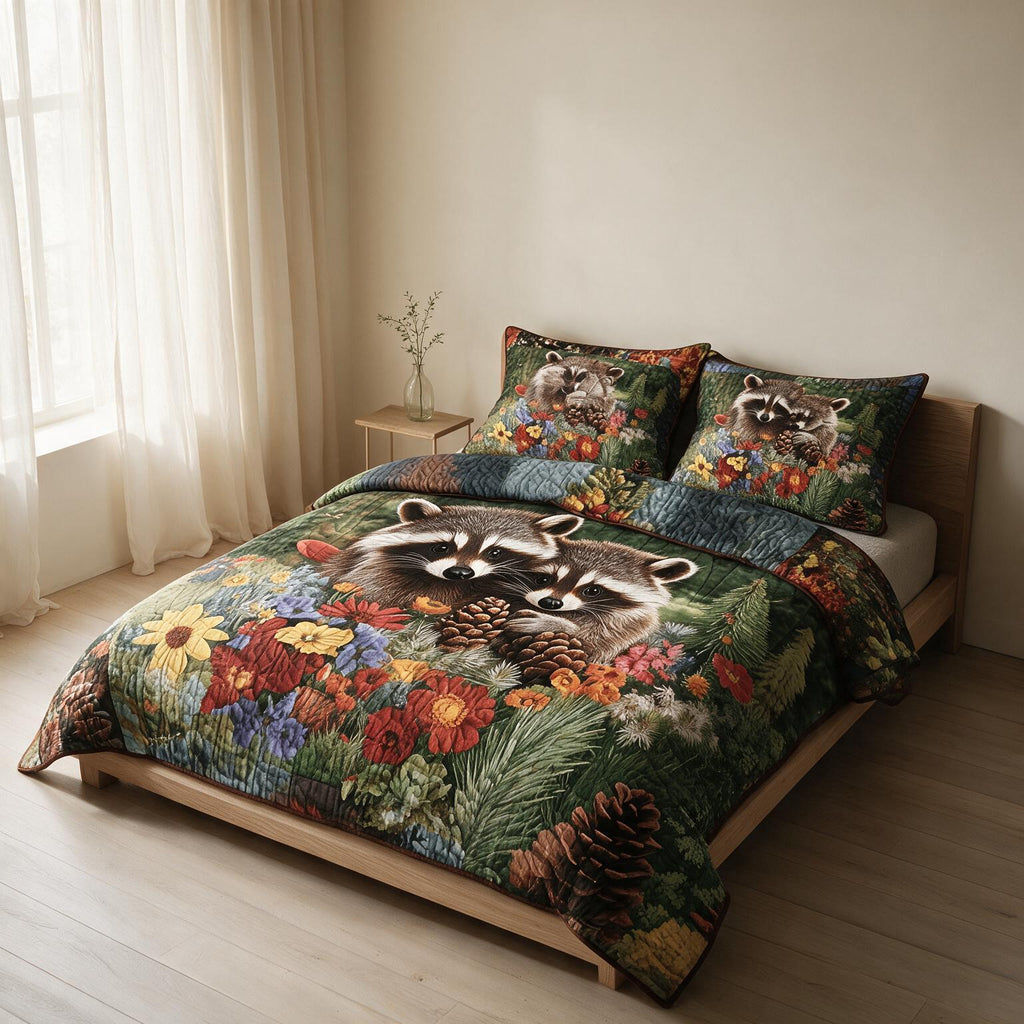 Artisan Bedspread Set Garden Print A167
