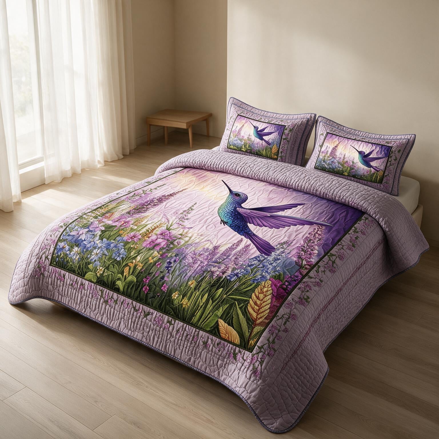 Sunflower Digital Print Bedspread A163