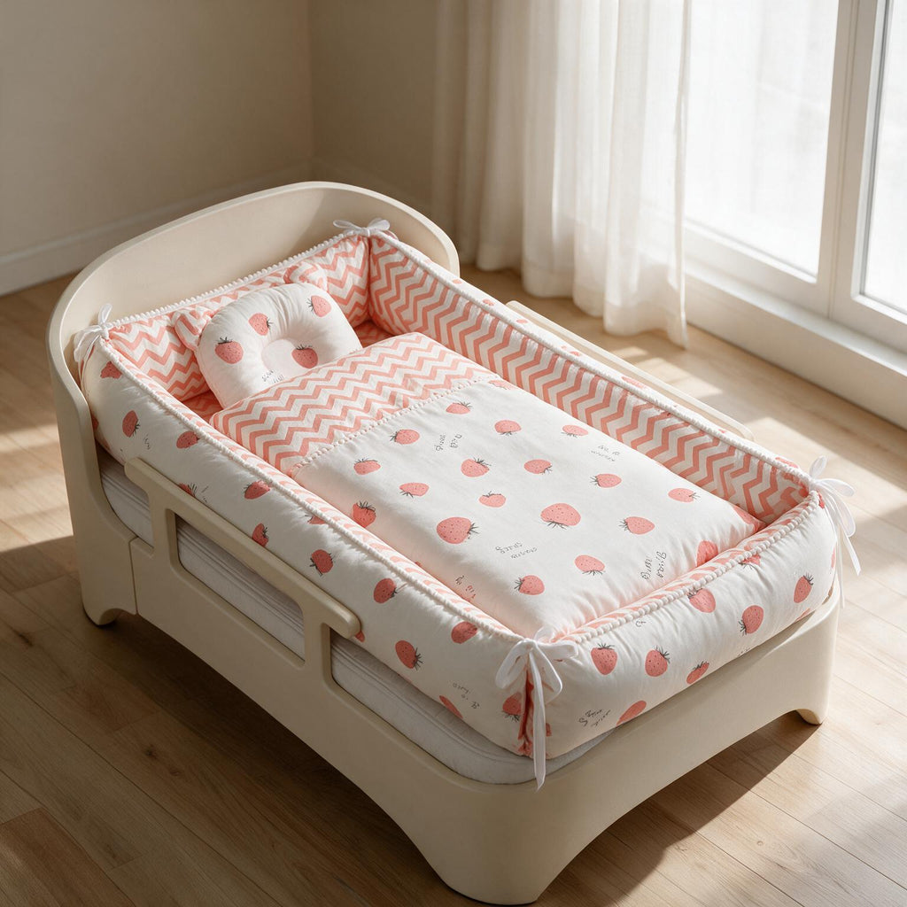 Pure Cotton Adjustable Baby Crib A184