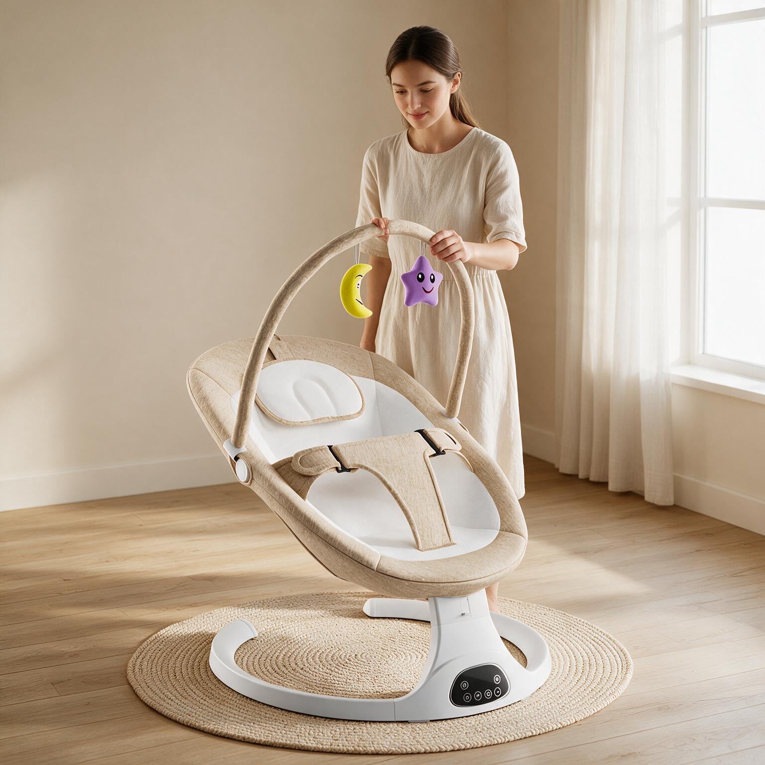 Electric Baby Rocker Chair | Bluetooth Remote Newborn Swing A135