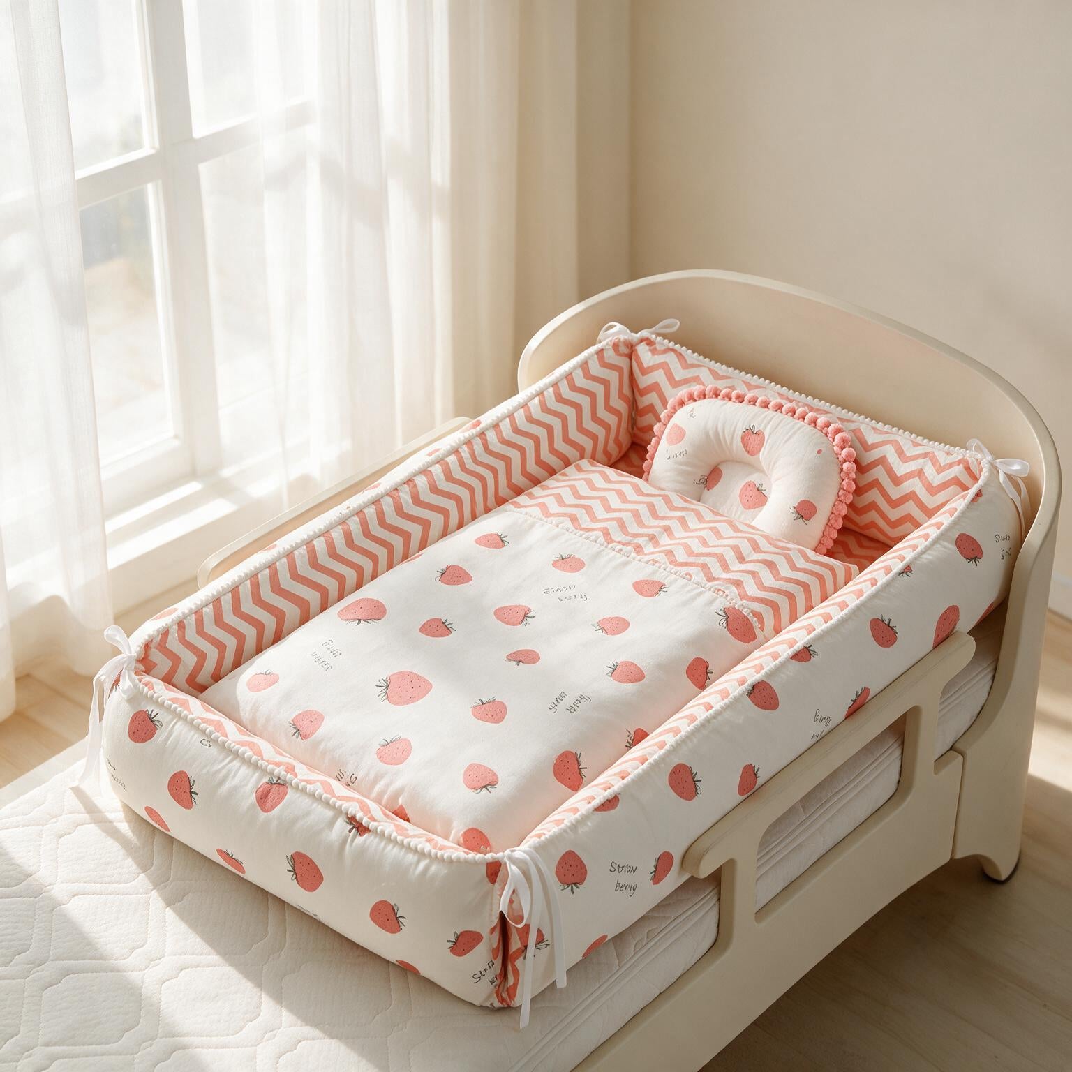 Pure Cotton Adjustable Baby Crib A184