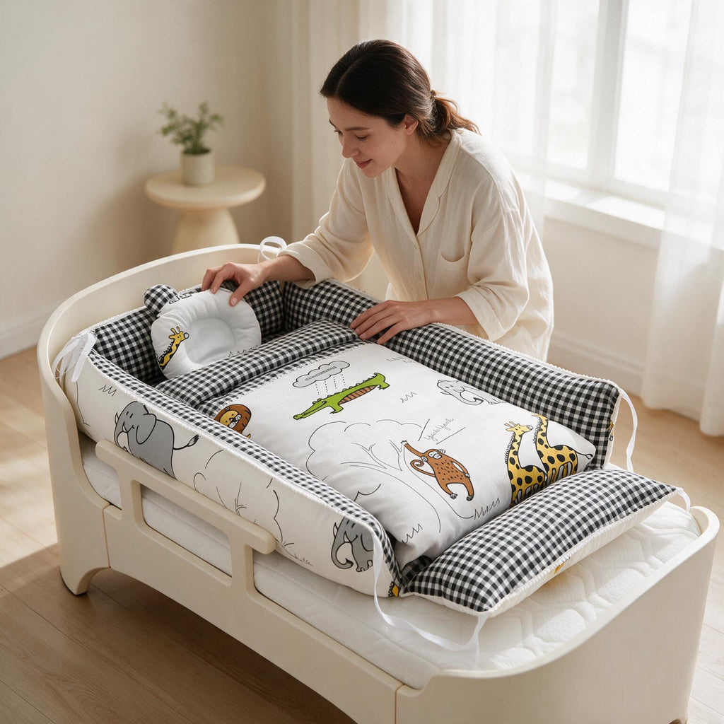 Pure Cotton Adjustable Baby Crib A184