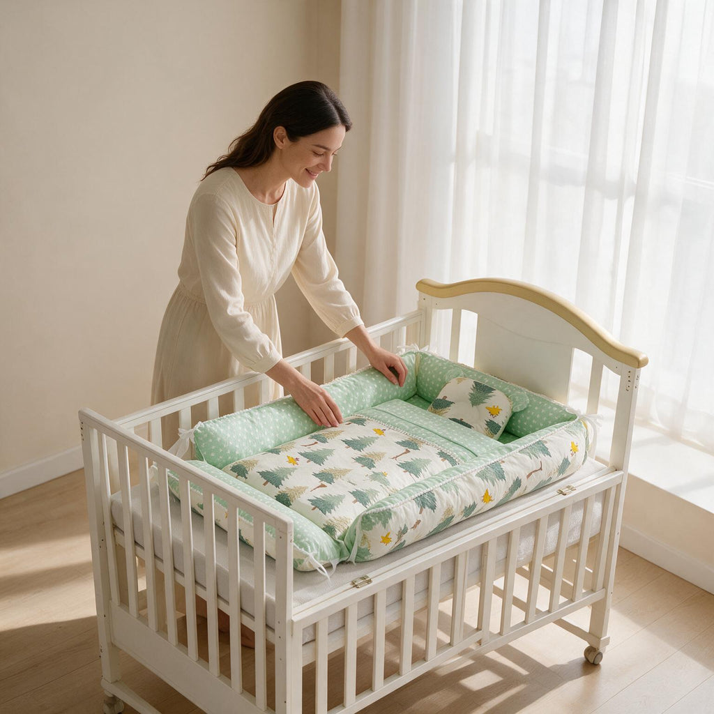 Baby Sleeper Crib | Pure Cotton Portable Newborn Nest Bed A134