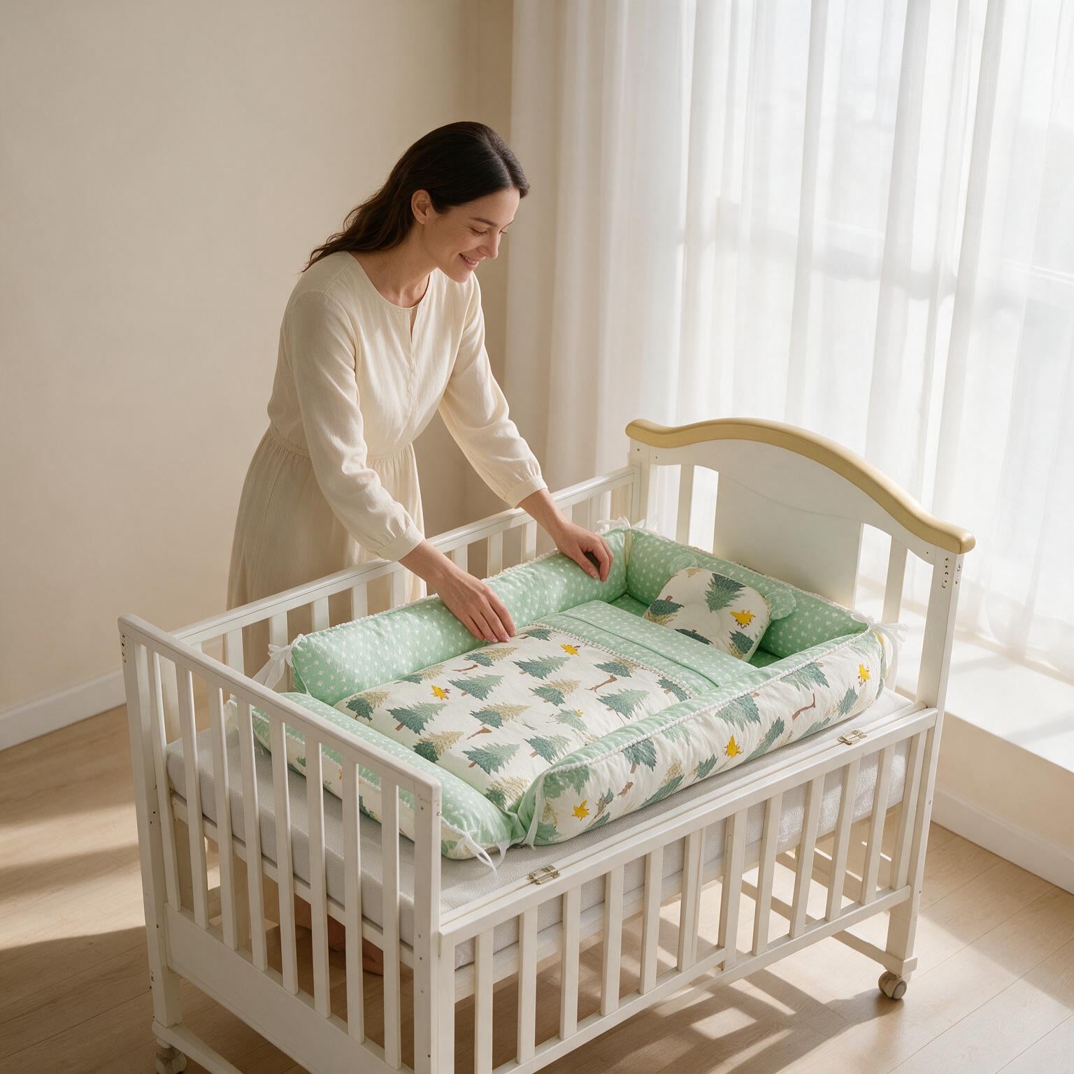 Baby Sleeper Crib | Pure Cotton Portable Newborn Nest Bed A134