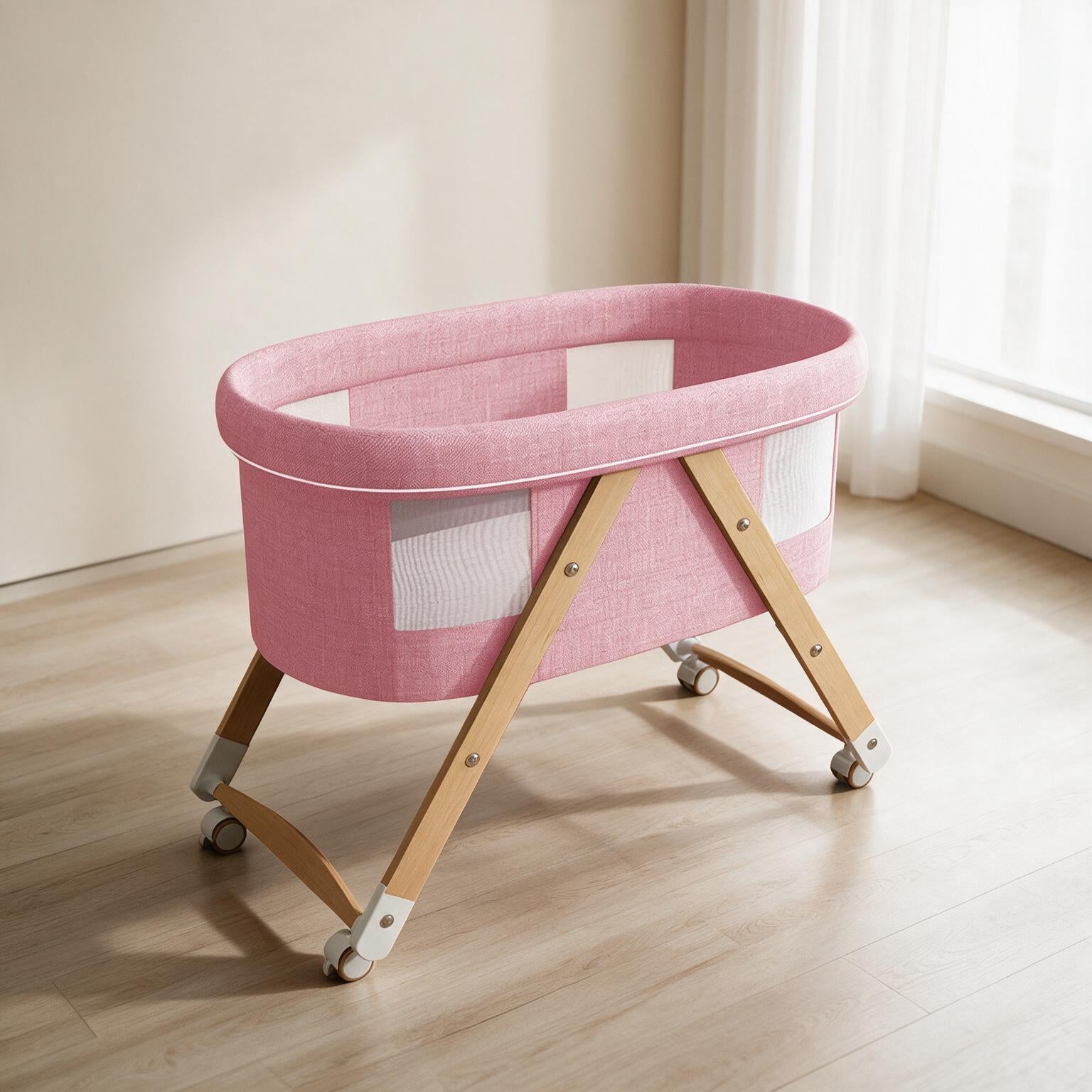 Wooden Baby Crib A140