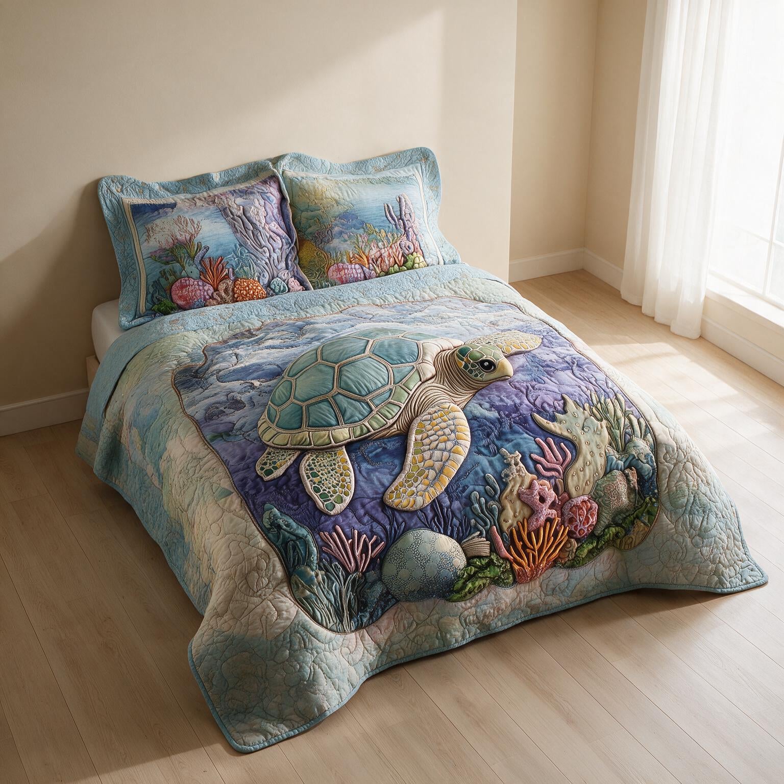 Sunflower Quilted Bedspread A166
