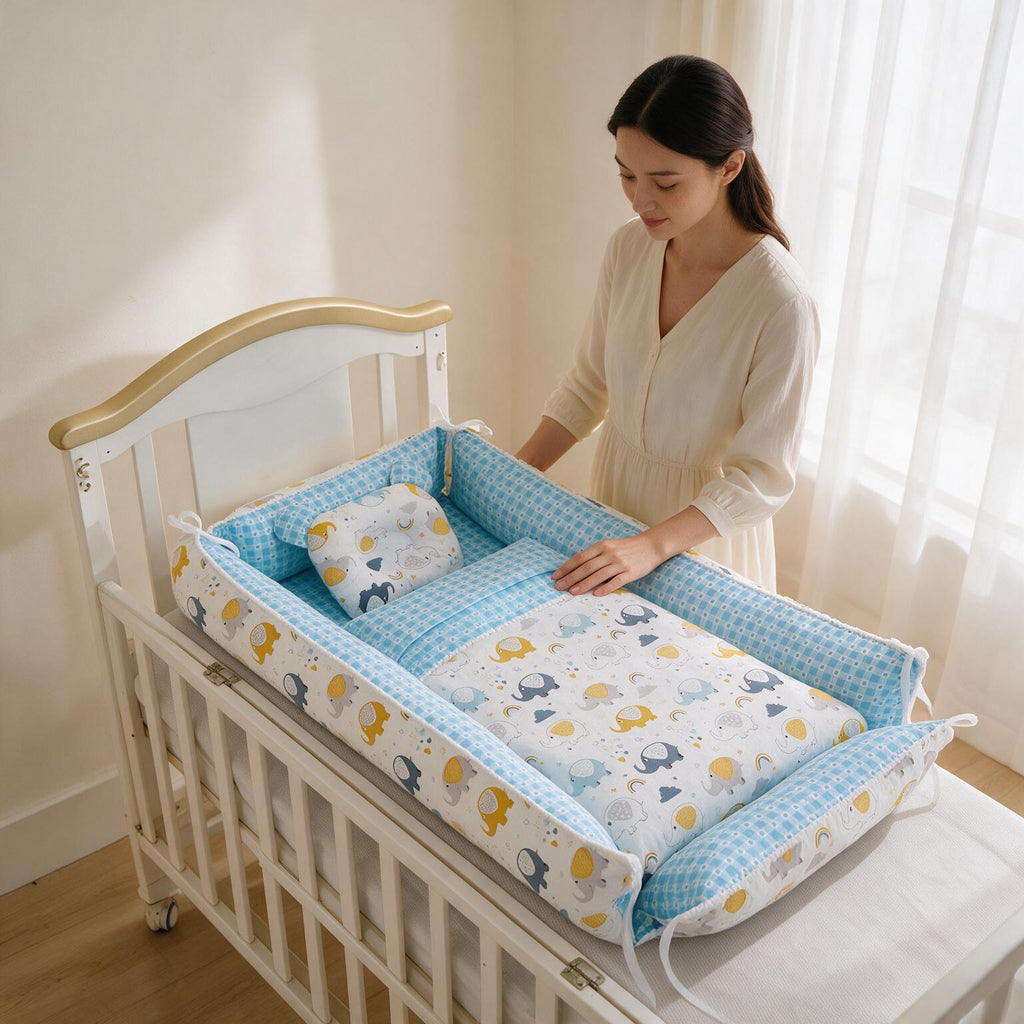 Baby Sleeper Crib | Pure Cotton Portable Newborn Nest Bed A134