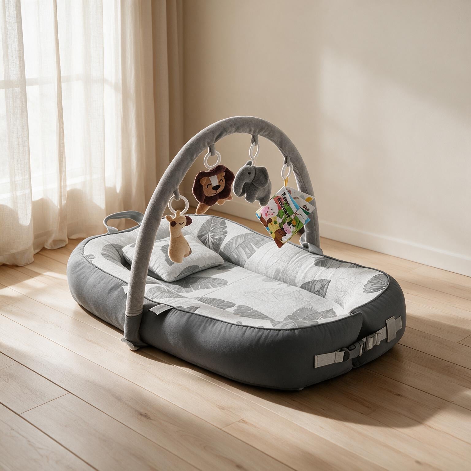 Bionic Anti-Startle Baby Crib with Toys & Mosquito Net A187