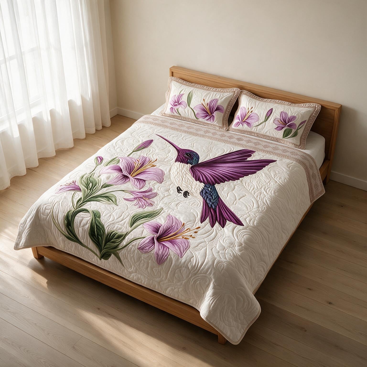 Wildflower Quilted Bedspread A165