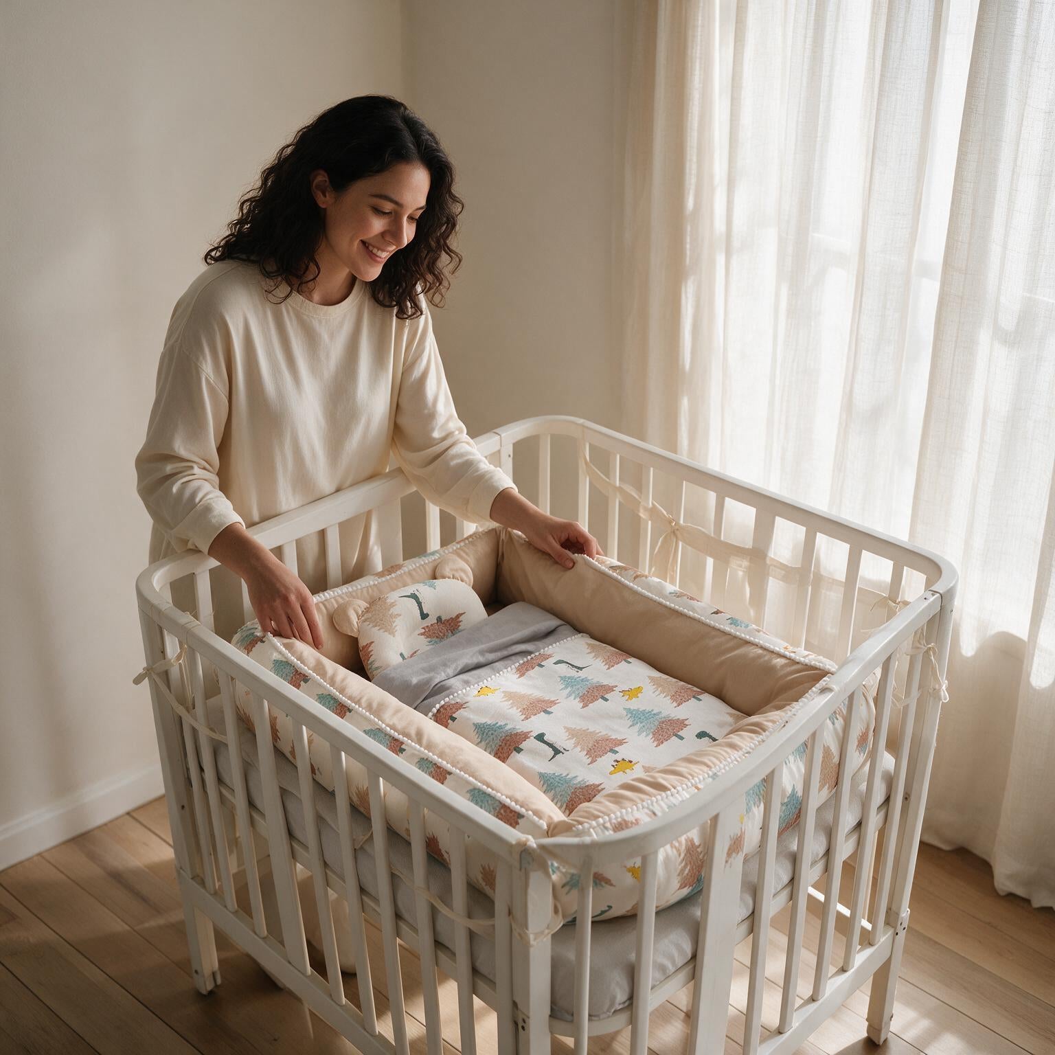 Baby Sleeper Crib | Pure Cotton Portable Newborn Nest Bed A134