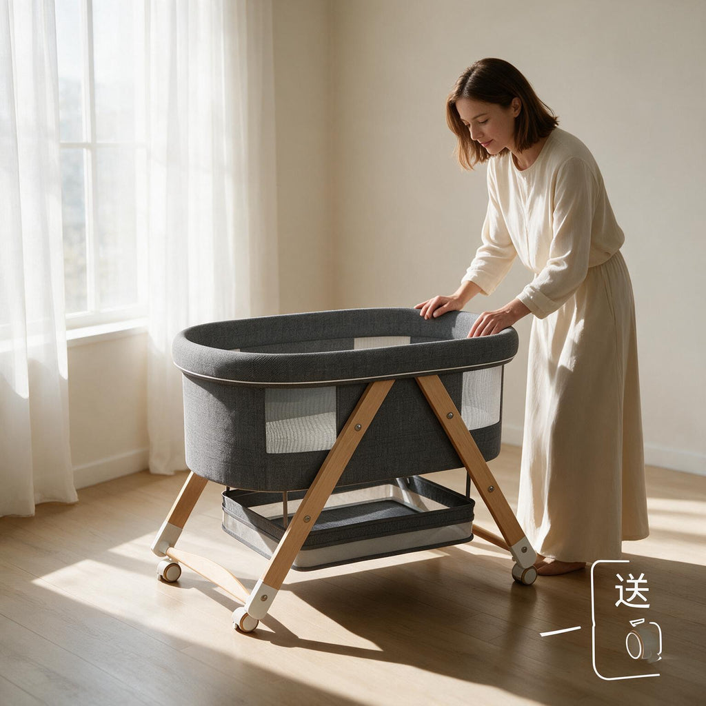 Wooden Baby Crib A140